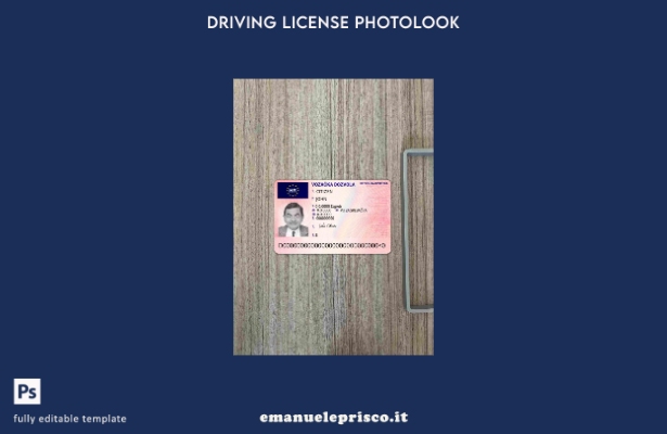 modello FRONTALE photolook della patente di guida croata stile verificato